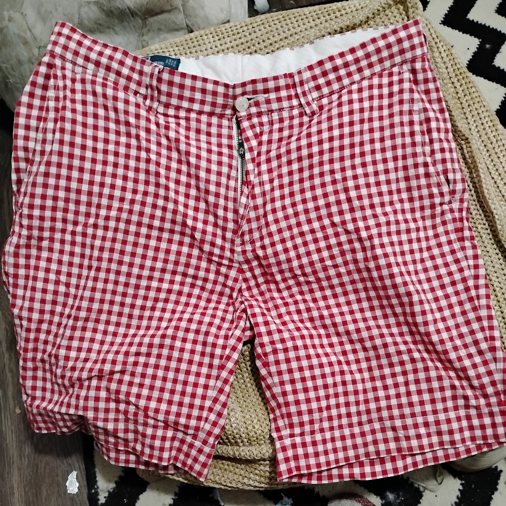 Polo by Ralph Lauren Red and White Gingham Bermudas